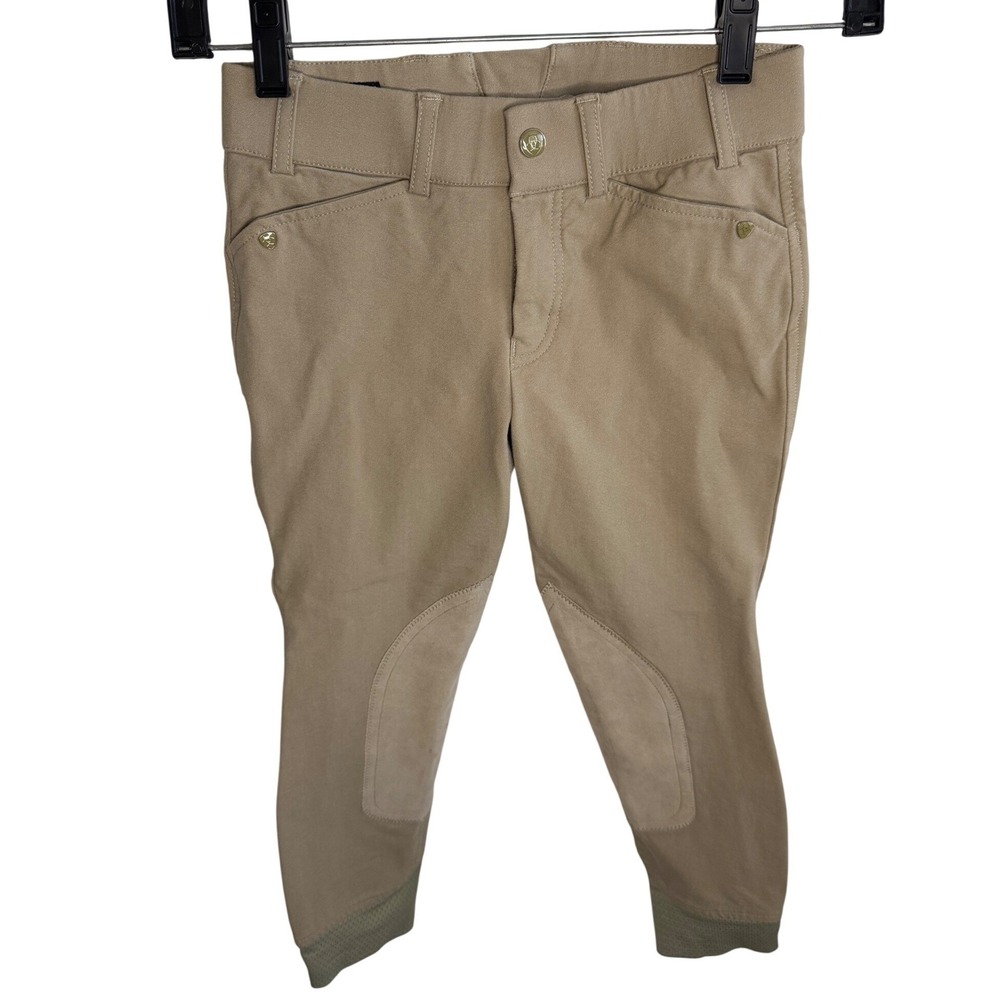 Ariat‎ Heritage Kids Tan Equestrian Breeches Riding Pants Size 8 10019270